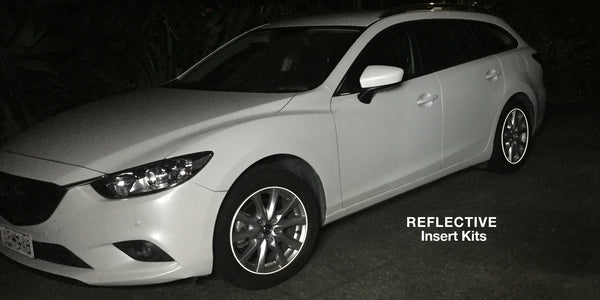 Wheel Bands silver reflective kit - reflecting light at night